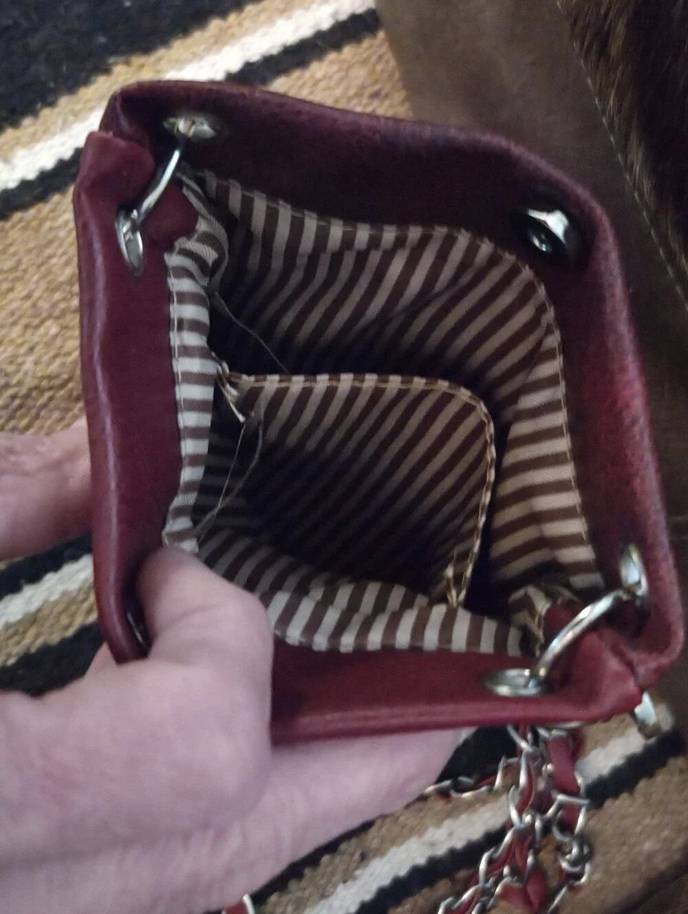Embellished Red Western-Style Crossbody Bag with Decorative Buckle